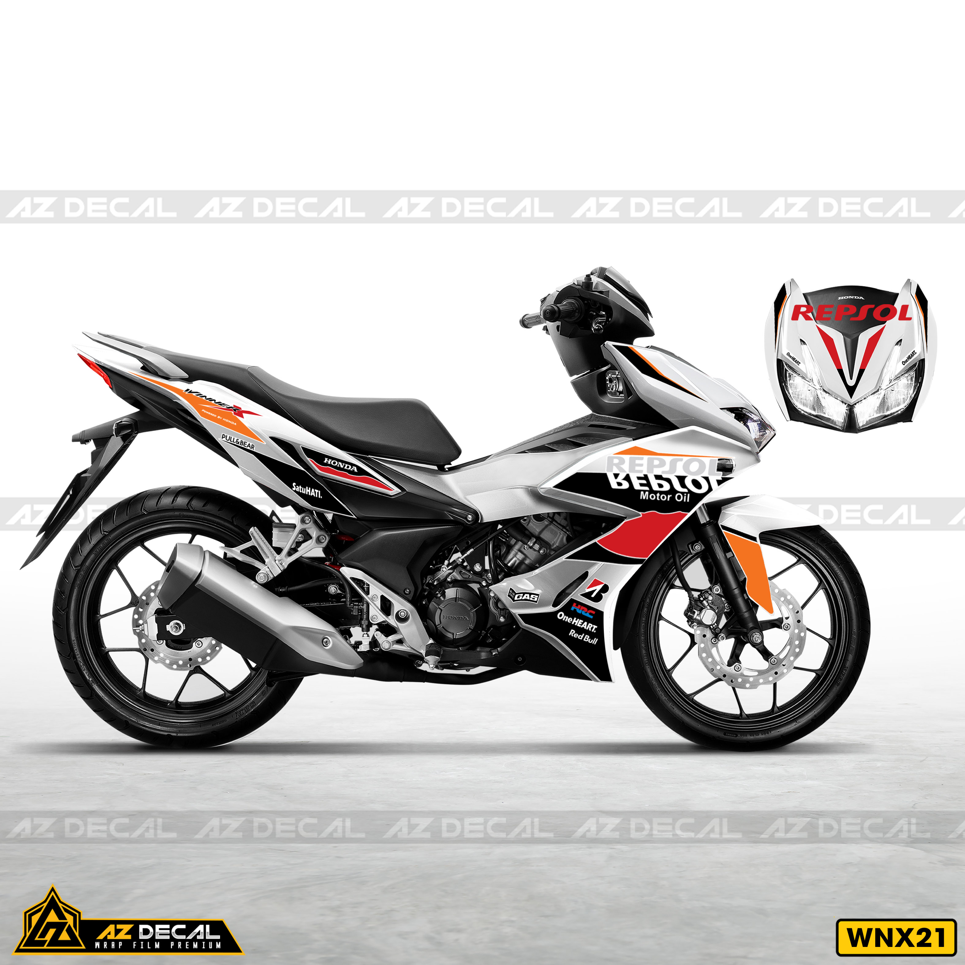 Tem xe winner x repsol trắng xanh  Nguyễn Decal  Chuyên Dán Keo Xe Design  Tem Xe Decal Tem Xe Nguyễn Decal